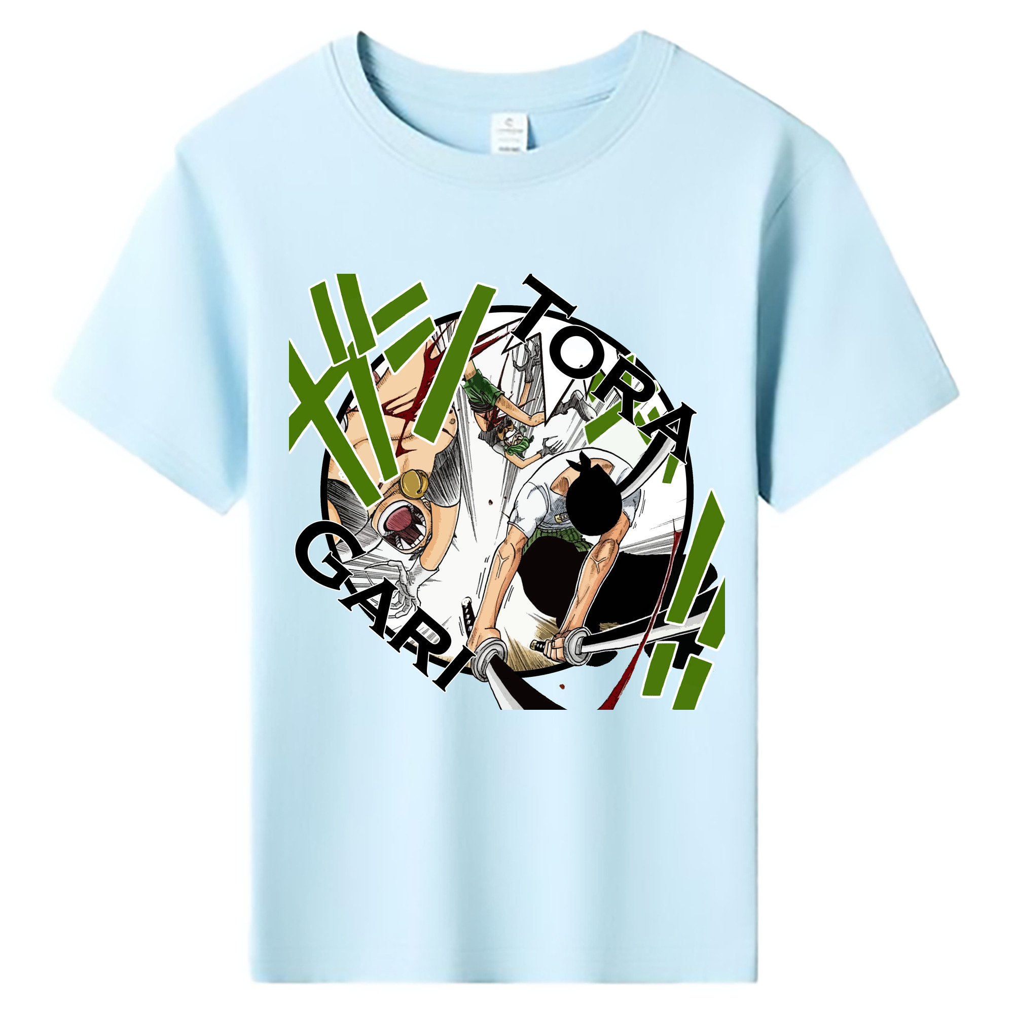 ワンピース ロロノア・ゾロ ONE PIECE Roronoa Zoro 綿100％キッズTシャツ（フロントプリント）